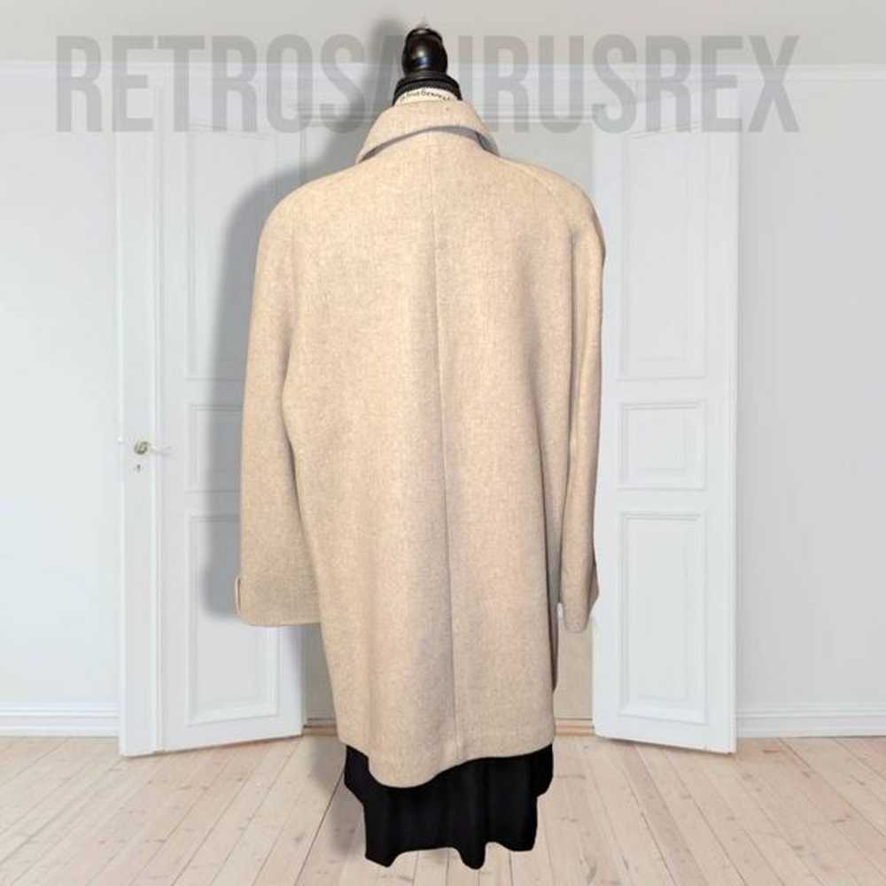 Vintage 1980's Bromley Wool Blend Beige Peacoat T… - image 2