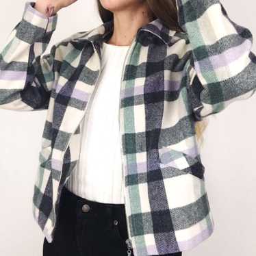 Vintage Wool-Blend Plaid Jacket