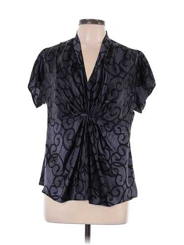 Anne Klein Women Black Short Sleeve Blouse 10