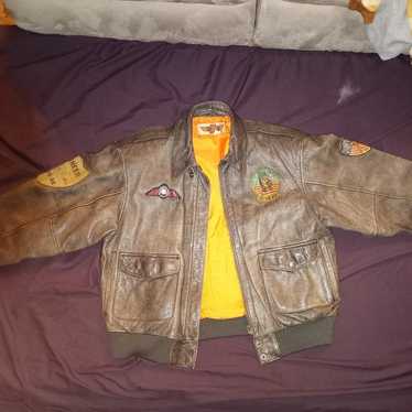 Vintage flight club leather jacket