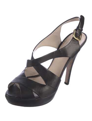 Prada Prada Leather Slingback Heels