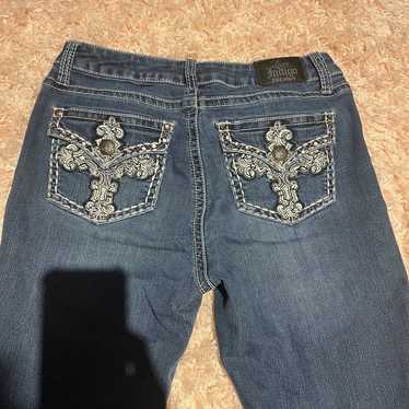 Y2K Love Indigo Embroidered Jeans