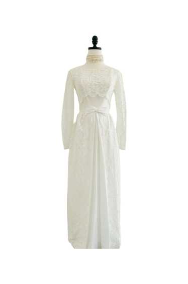 1960's-70’s Beautifully Classic Ivory Lace Wedding