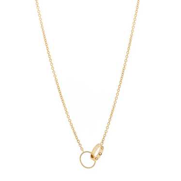 CARTIER 18K Yellow Gold Interlocking LOVE Necklace