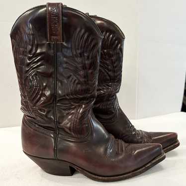 靴 Sancho Brown Leather Western Boots Spain SANCHO 2760 5100 MADE IN SPAIN WESTERN COWBOY BOOTS LEATHER