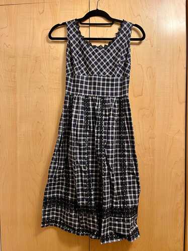 Anna Sui Plaid Embroidered Dress (4) | Used,…