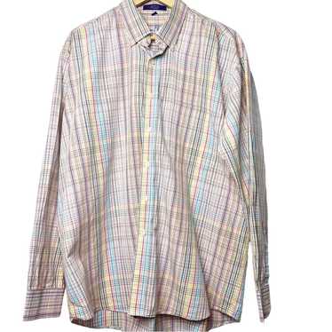 Alan Flusser Alan Flusser Pastel Plaid Button Down