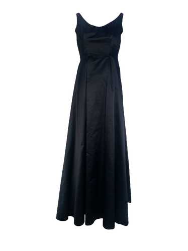 1960's Classic Black Satin Couture Gown