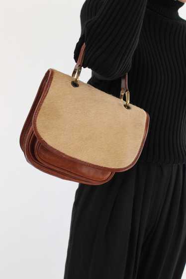 Vintage J. Peterman Pony Hair Hand Bag