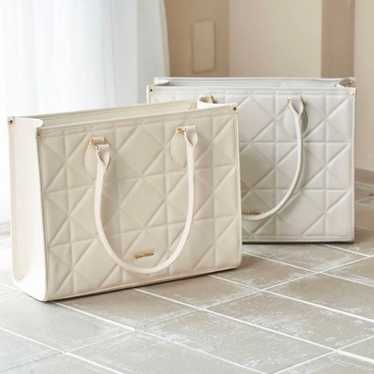 Rose Muse Quilted Tote Bag Ivory