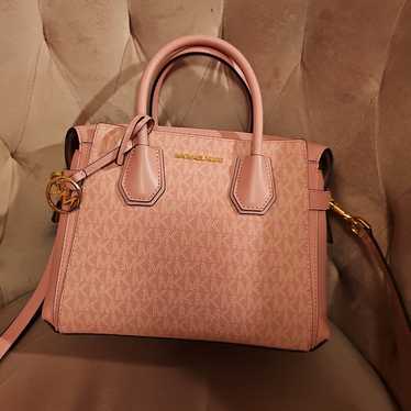 Michael Kors pink carnation purse mercer belted sa