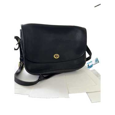 バッグ COACH Vintage 2Way Shoulder Bag TurnLock Coach Vintage Shoulder bag Turn Lock Leather Navy Blue Used