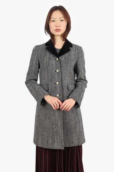 Gucci 2018 Grey Wool Single Breasted Coat with Pea