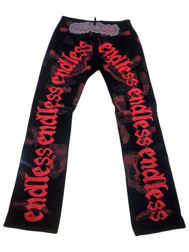 Endless × Vlone Scab Embroidered Endless Jeans