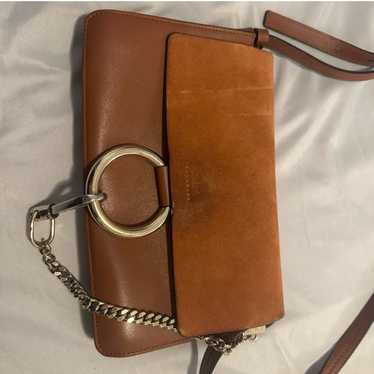 100% authentic CHLOE Brown Leather and Suede Shoul