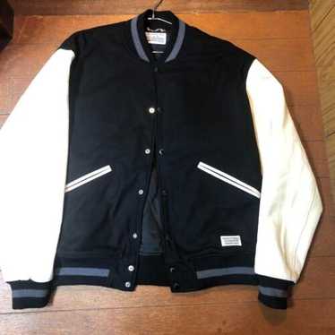 ジャケット・アウター WACKO MARIA23FW Leather Varsity Jacket Wacko Maria Men's Type-2 Leather Varsity Jacket in Black