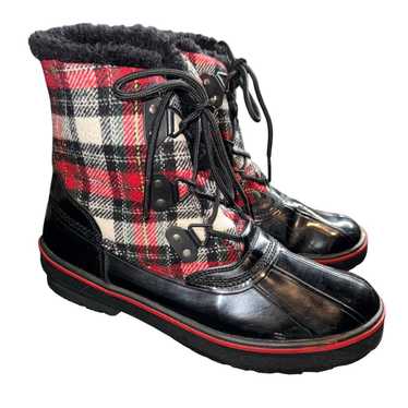 Storm by Cougar snow boots - red plaid - size 11