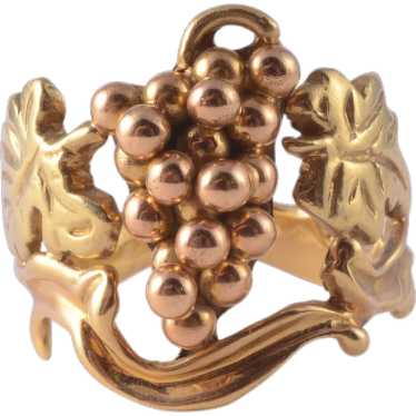 Tri Color Gold Grapevine Ring