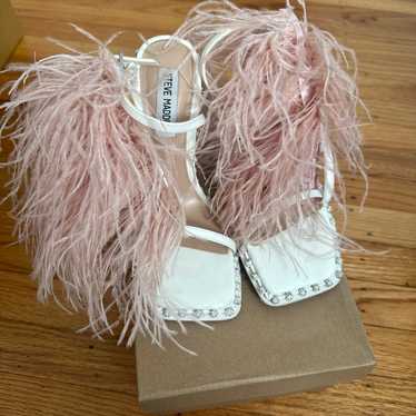 White and pink Steve Madden heels