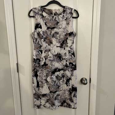 Calvin Klein Dress Sz 10 Scuba Dress Floral