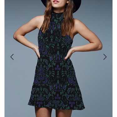 S Free People textured Amelia dress LN purple blac