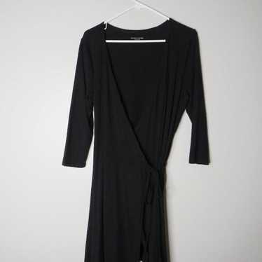 Eileen Fisher black wrap dress sz S