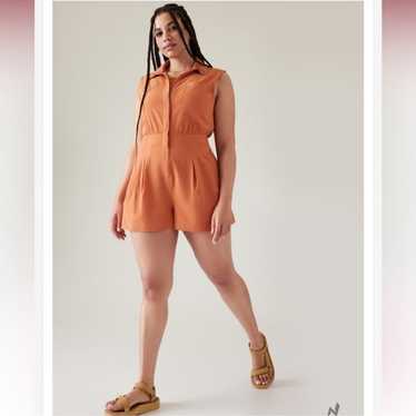 Athleta Brooklyn Heights Romper NWOT Burnt Orange