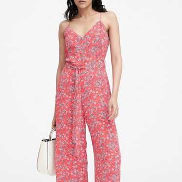 banana republic strappy vine coral wide leg jumpsu