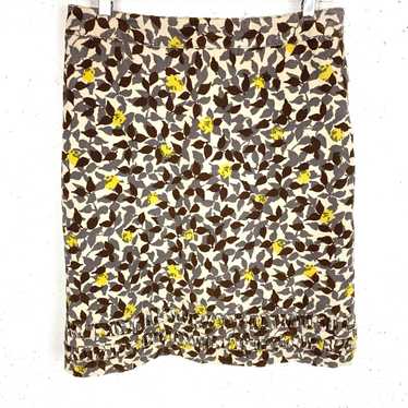 Boden Boden Corduroy Pencil Skirt Floral Lined Ruc