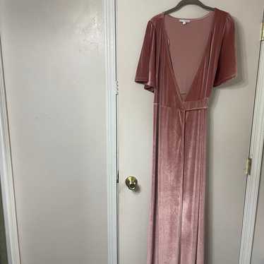 Baltic Born “Meghan Velvet Wrap Maxi”, Mauve