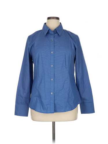 Liz Claiborne Women Blue Long Sleeve Button-Down S