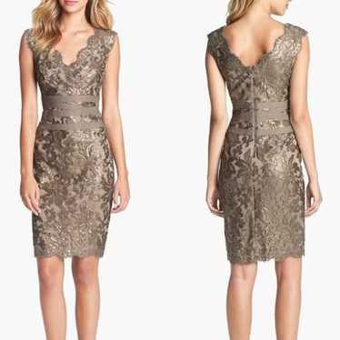 Tadashi Shoji Paillette Embroidered Banded Sheath 