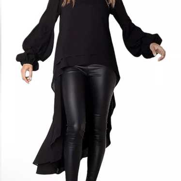 PrettyGarden Black Lantern Long Sleeve High Low Bl