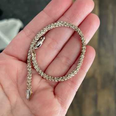 Solid sterling silver rope bracelet