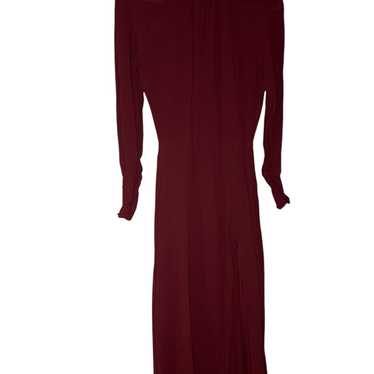 REFORMATION burgundy Stevi Slit-leg Crepe Midi Dre