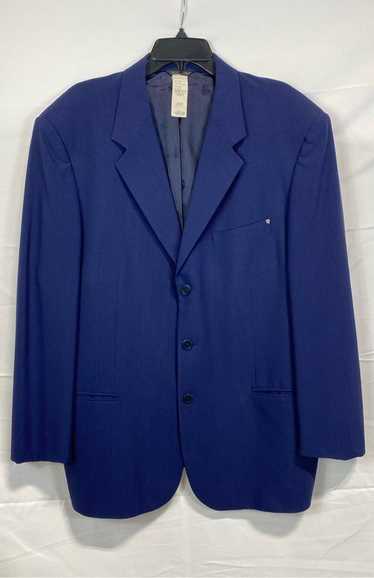 Gianni Versace Men Blue Solid Two Button Suit Jack