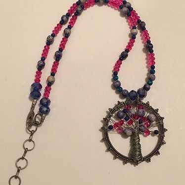 Beaded Costume Jewelry Necklace - Tree Of Life