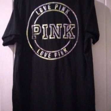 VS PINK bling tee-LARGE LIKE NEW