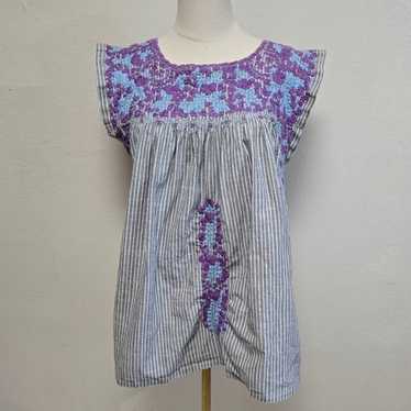 Mi Golondrina Flores Blouse Size Medium