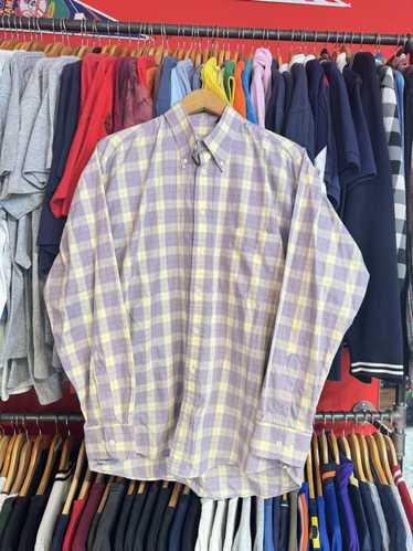 Burberry Burberry Purple Plaid Designer Button Up 