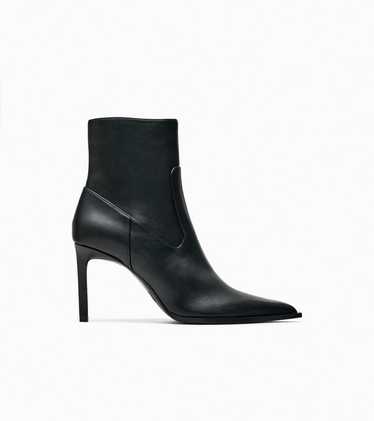 Zara Pointed Toe Heeled Ankle Boots - 7.5 - Black