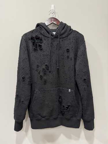 Alyx ALYX BLACK DESTROYED HOODIE (DISTRESSED)