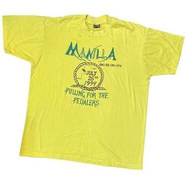 Fruit Of The Loom 90s yellow iowa farm tee