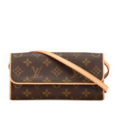 Brown Louis Vuitton Monogram Pochette Twin PM Cros