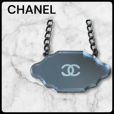 CHANEL CC Mark Coco Mark Mirror Plate Necklace Acc