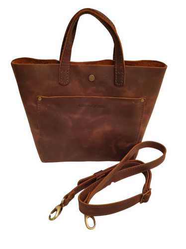 Portland Leather Mini Crossbody Tote