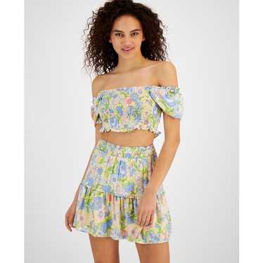 Bar Iii Bar III Floral Coquette Off The Shoulder C