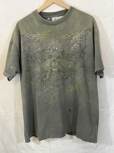 Vintage Thrashed Skull Reaper Distressed Y2K Tee