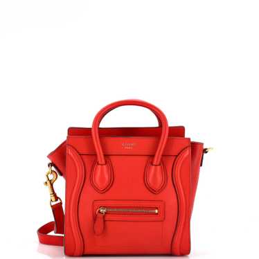 CELINE Luggage Bag Grainy Leather Nano