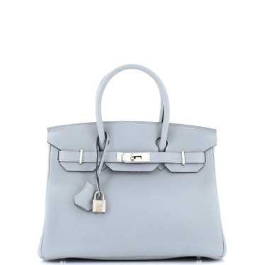 Hermes Birkin Handbag Bleu Glacier Togo with Palla